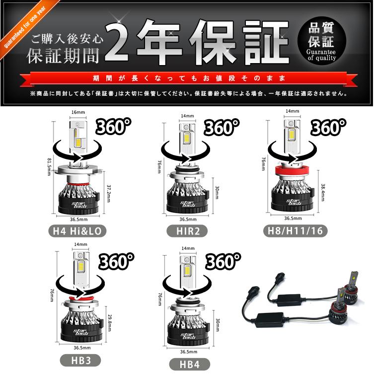 【期間限定価格】ヴィッツ H29.1〜 ハイブリッド 128500カンデラ HIR2 LEDヘッドライト LEDバルブ 車検対応 2年保証 2個セット｜anniversary-japan｜09