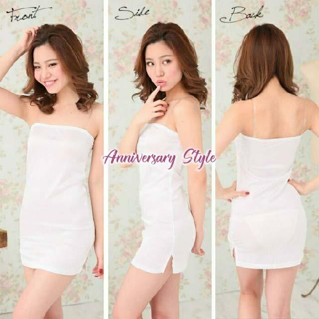 ドレスインナー ワンピース レディース ペチコート 2way S M 黒