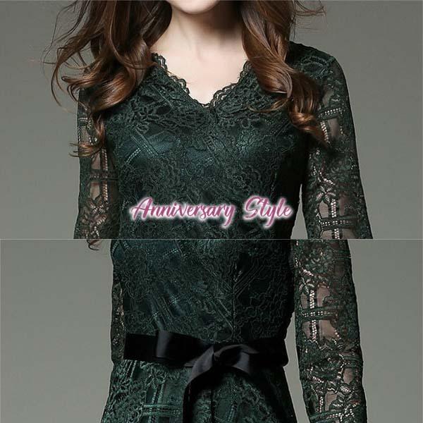 ロングドレス 緑 紫 S 3l 一部即納 マキシ丈ワンピース 長袖 Vネック 総レース シースルー 花柄 Md S レディース 結婚式 パーティードレス Md S3776 Anniversary Style 通販 Yahoo ショッピング