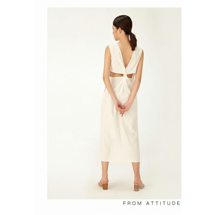 背中 開き 麻 ワンピース バックツイスト ねじり バックオープン ロング 白m即納 黒 S M ノースリーブ きれいめ マキシ丈 ミモレ丈 1909 Anniversary Style 通販 Yahoo ショッピング