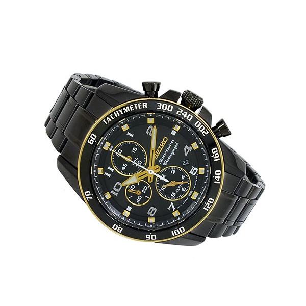 【最終】 【発送3営業日】セイコー SEIKO Sportura クロノグラフ メンズ 腕時計 SNAF34P1 ブラック 【QG6174689831】(21555円)