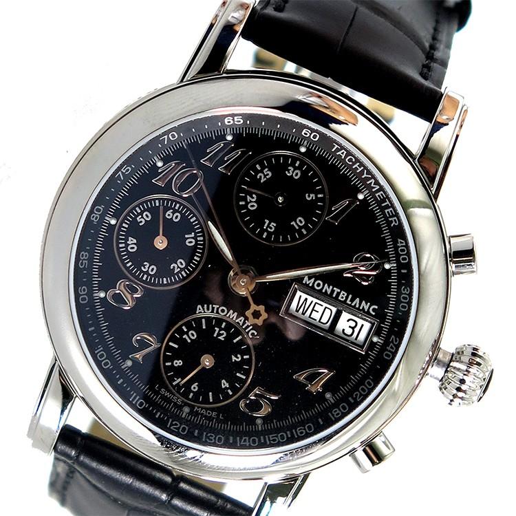 【発送4営業日】モンブラン MONTBLANC スターアリゲーターレザー 自動巻き メンズ 腕時計 8451 ブラック ブラック