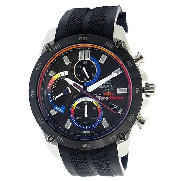 【発送3営業日】カシオ CASIO エディフィス EDIFICE スクーデリア トロ ロッソ限定モデルクロノ スタンド付き クオーツ メンズ 腕時計 EFR-557TRP-1A ベルト