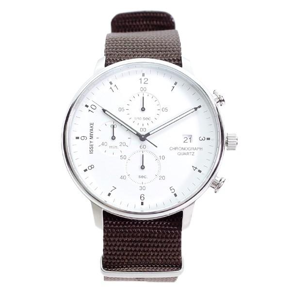 【発送4営業日】イッセイ ミヤケ ISSEY MIYAKE 腕時計 メンズ NYAD006 クォーツ ホワイト ブラウン ブラウン ケース ベルト