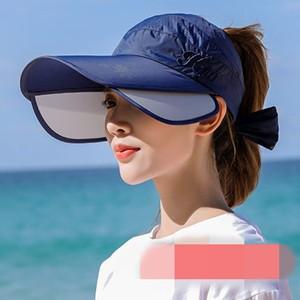 サンバイザー 帽子 レディース UVカット ハット つば広 紫外線対策 ぼうし 調節できる サンバイザー 日焼け止め アウトドア 通気性 遮光 送料無料