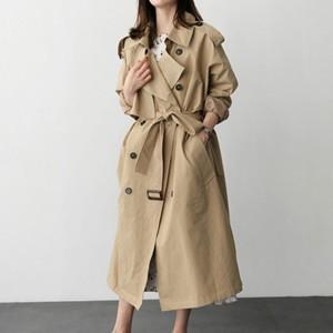 驚きの安さ トレンチコート レディース スプリングコート 長袖 ロング丈 無地 カーキ色 コート アウター ゆったり 通勤 通学 おしゃれ カジュアル 春物 新作 送料無料 メーカー包装済 Angstron Com Br