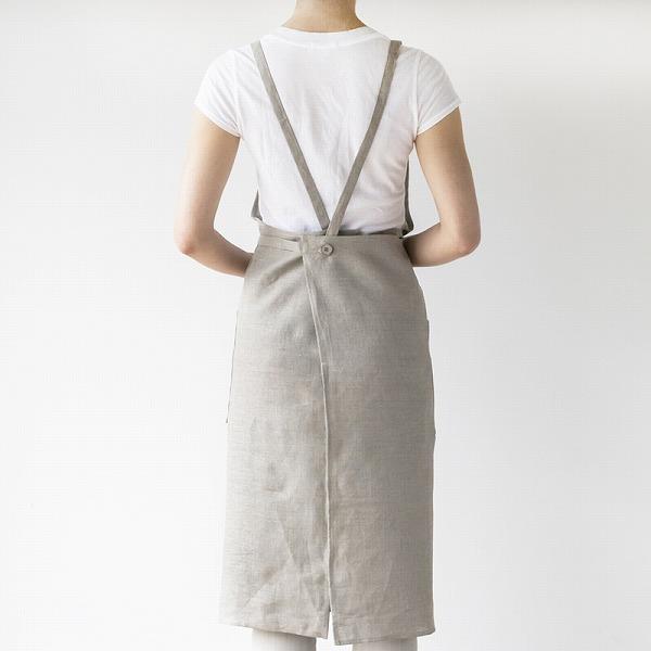 新品 リーノエリーナ エプロン A121 Lino e Lina（リーノエリーナ） フルエプロン ノーチェ フラックス