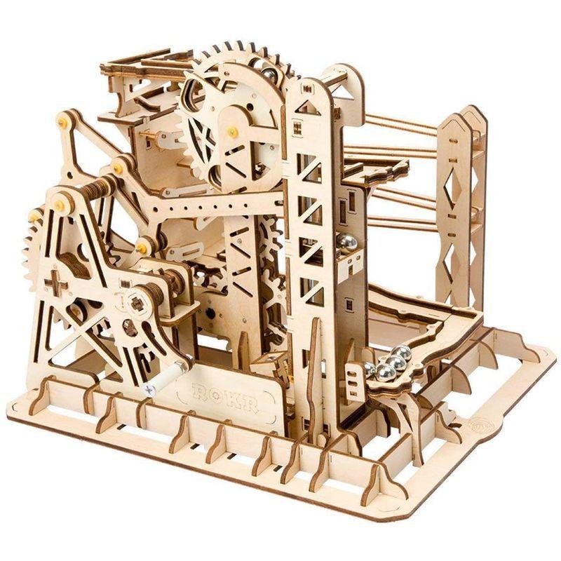 Robotime リフトコースター 3D立体パズル ギア 手回し レーザー 木製 クラフト キット プレゼント おもちゃ オモチャ 知育玩具｜anoano1518｜02