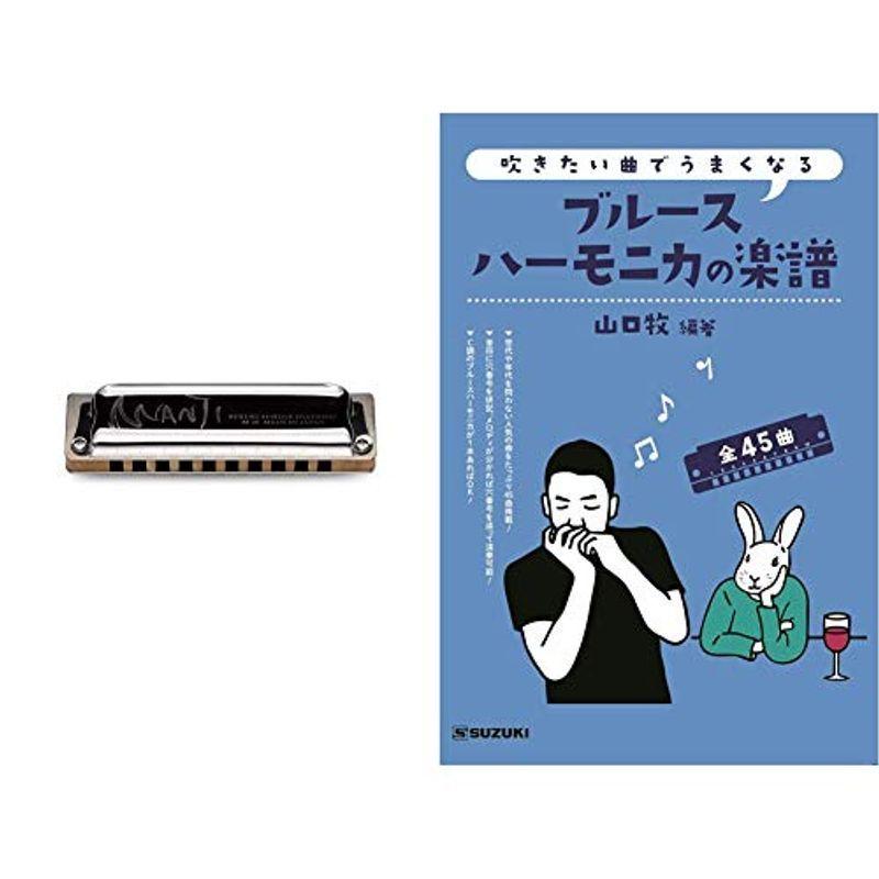 セット買いsuzuki スズキ 10穴ハーモニカ Manji M C調 日本製 吹きたい曲でうまくなる ブルースハーモニカの楽譜 無料発送