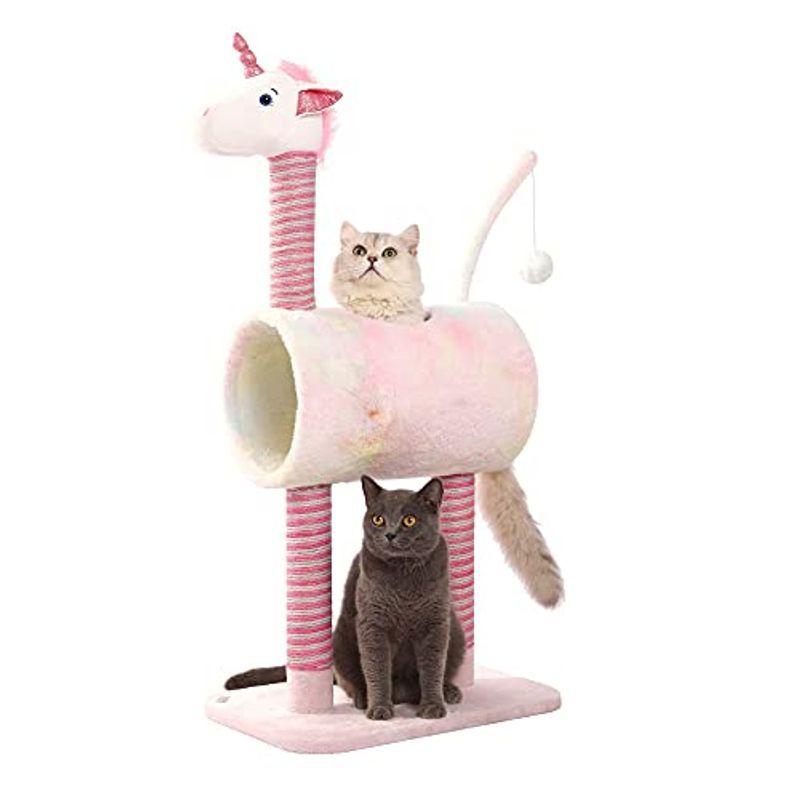 猫 子猫 突っ張り Quteka 据え置き型 ユニコーン形 キャットタワー ボール 猫タワー 可愛い 木製 スリム 爪とぎ 爪研ぎ 中型猫 Www Alvenius Ind Br
