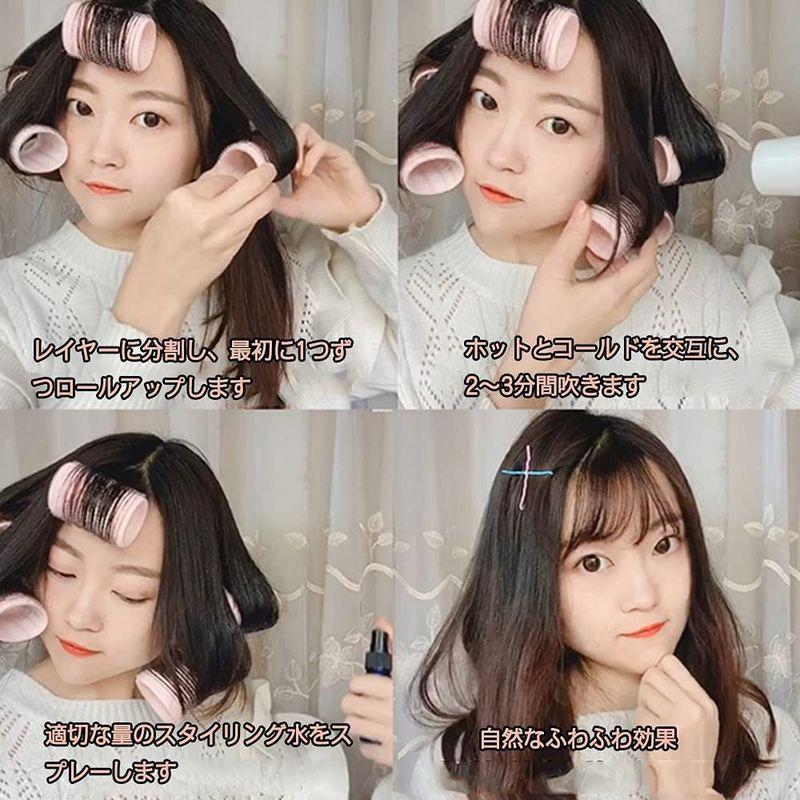 最高の品質 ヘアカーラー ホットカーラー ヘアローラー 巻き髪 前髪 加熱 xuuyuu ヘアカーラー マジックアップカーラー 巻き髪 マジック 前髪 5W 加熱設計 USB電源 操作簡単(ピンク)
