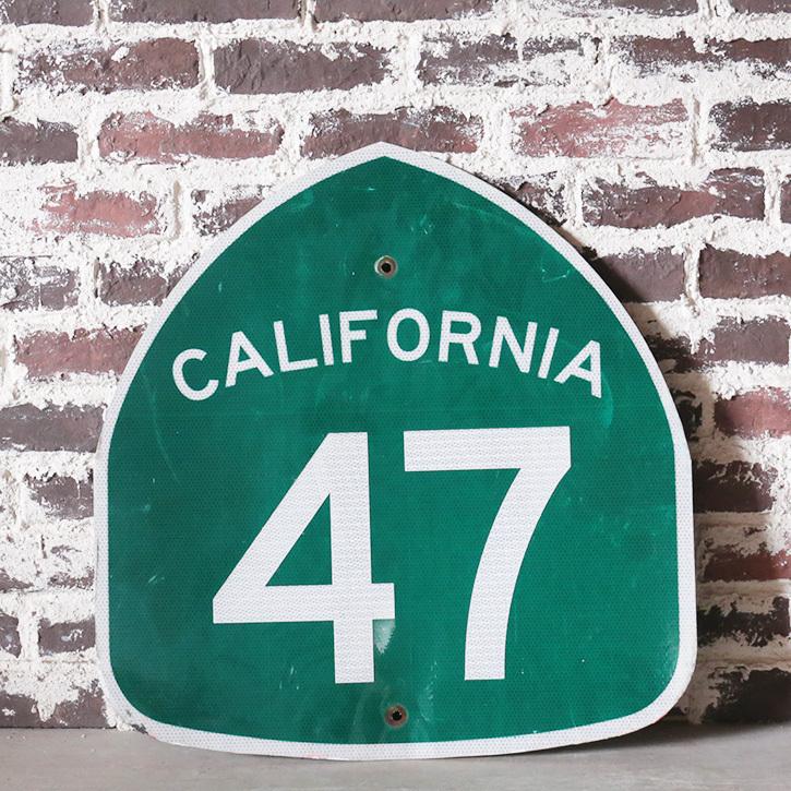 ブランド品専門の 看板 アメリカ 道路標識 ヴィンテージ 緑 ロードサイン インダストリアル カリフォルニア ブルックリン 男前 雑貨 おしゃれ