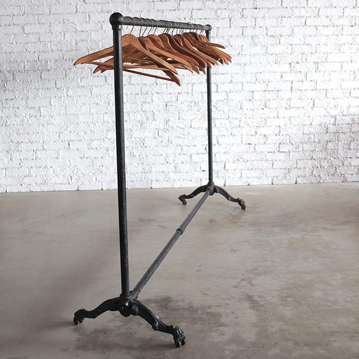 ハンガーラック アンティーク インダストリアル ヴィンテージ 洋服ラック 掛け 衣類収納 キャスター付き ブルックリン 男前 |  | 09