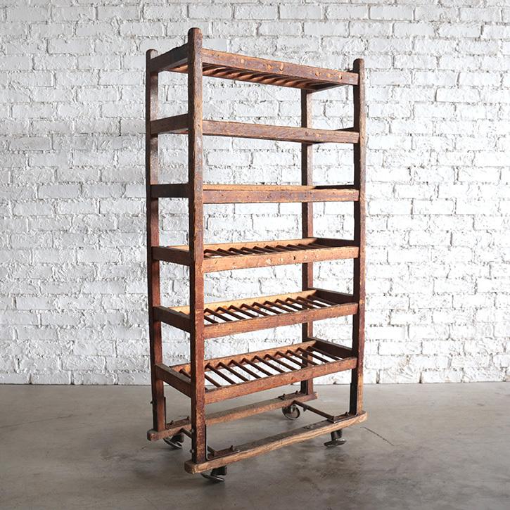 シューラック 靴 収納 下駄箱 アンティーク インダストリアル 木製 ヴィンテージ キャスター付き ブルックリン 男前 アメリカ 雑貨 |  | 02