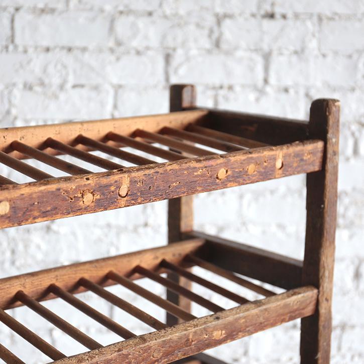 シューラック 靴 収納 下駄箱 アンティーク インダストリアル 木製 ヴィンテージ キャスター付き ブルックリン 男前 アメリカ 雑貨 |  | 03