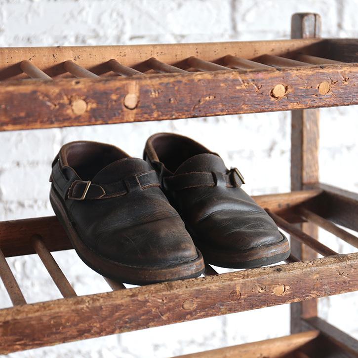 シューラック 靴 収納 下駄箱 アンティーク インダストリアル 木製 ヴィンテージ キャスター付き ブルックリン 男前 アメリカ 雑貨 |  | 09