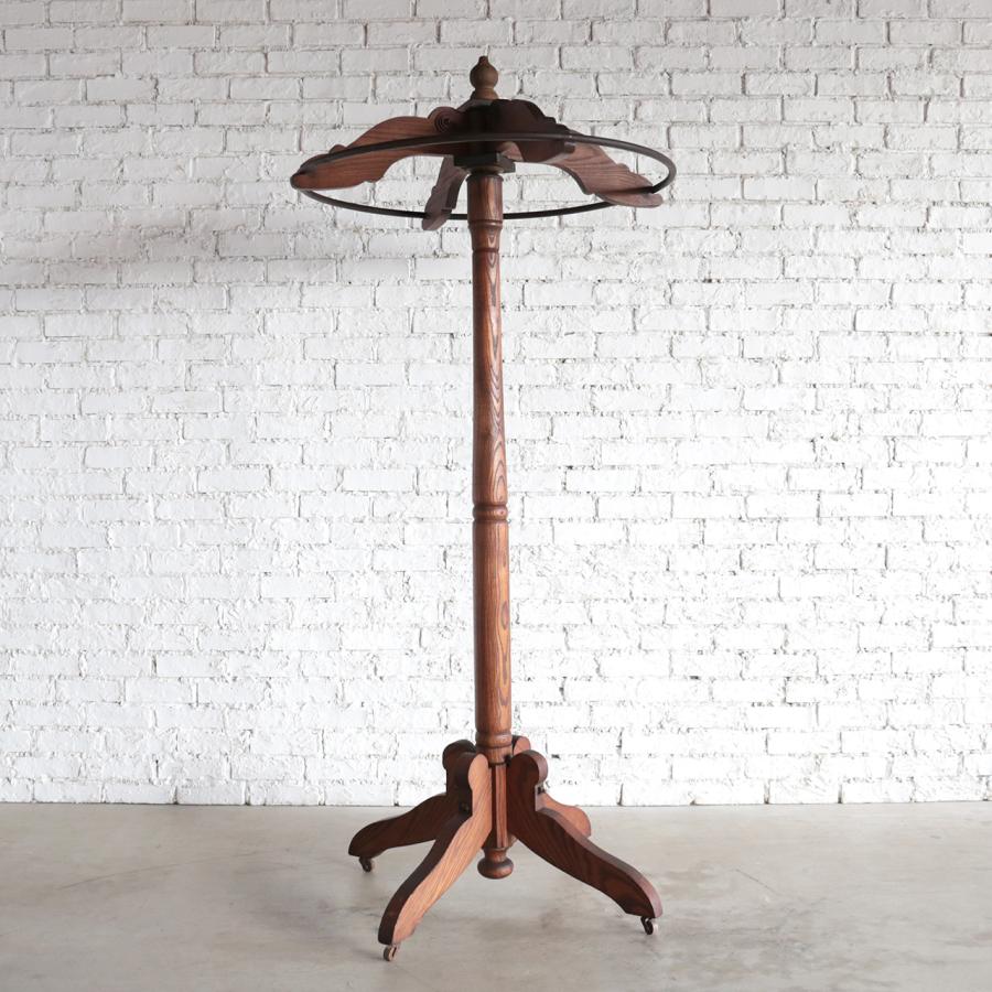 ハンガーラック アンティーク インダストリアル ヴィンテージ 洋服ラック オーク材 木製 キャスター付き ブルックリン アメリカ | 