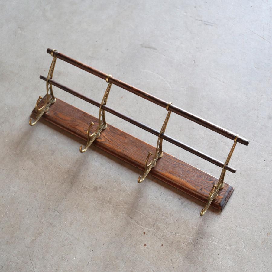 ウォールラック 壁掛け フックラック ハンガーラック コートラック インダストリアル 木製 アンティーク ヴィンテージ シャビー | 