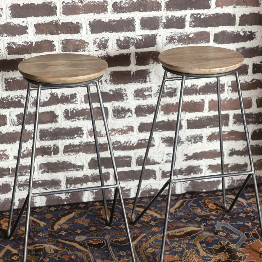 スツール インダストリアル 木製 アイアン 椅子 バーチェア シルバー 家具 ブルックリン カフェ かっこいい おしゃれ 男前インテリア |  | 02