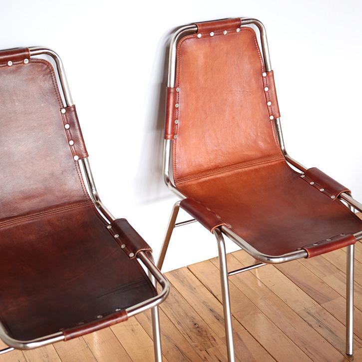 レザーチェア インダストリアル ブラウン シルバー 椅子 家具 おしゃれ