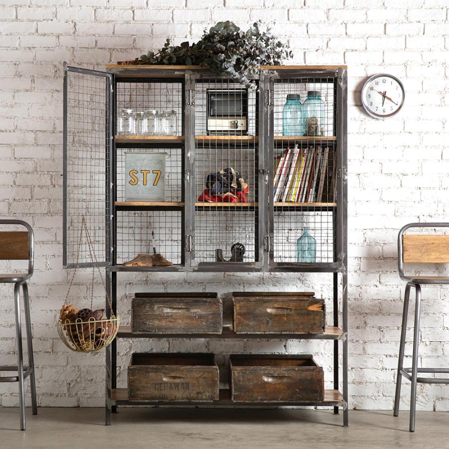 シェルフ ラック メッシュシェルフ アイアン 棚 キャビネット チェスト