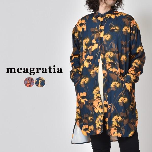 喜ばれる誕生日プレゼント ロングシャツ メアグラーティア Meagratia ブランド メンズ ロングシャツ メンズ おしゃれ 花柄 長袖シャツ トップス Www Syphax Trade Com
