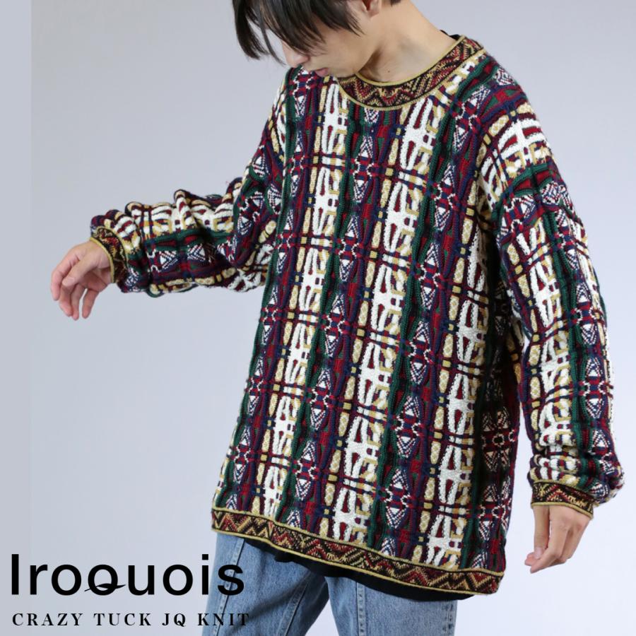 イロコイ ブランド Iroquois ニット メンズ 長袖 セーター ジャガード 2802 スニーカー サンダル メンズ 靴 An 通販 Yahoo ショッピング