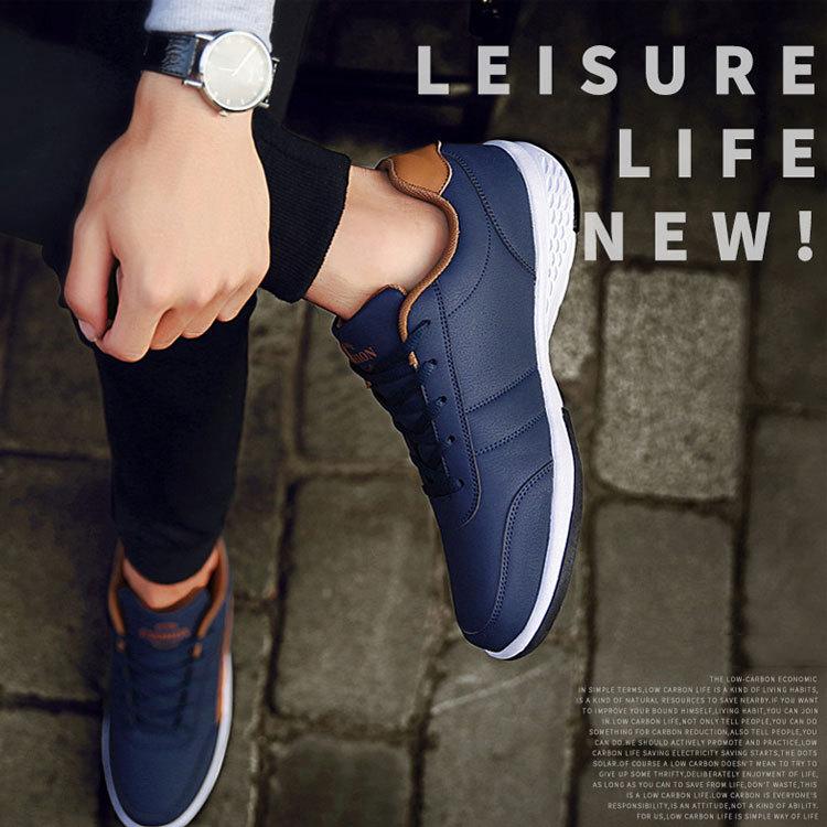 スニーカー メンズ 靴 レザースニーカー 黒 ウォーキングシューズ