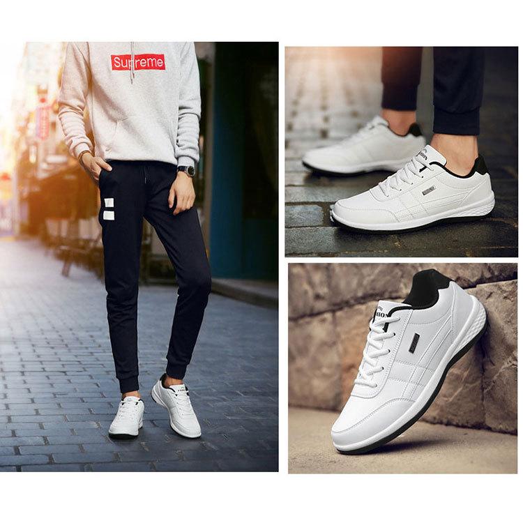 スニーカー メンズ 靴 レザースニーカー 黒 ウォーキングシューズ