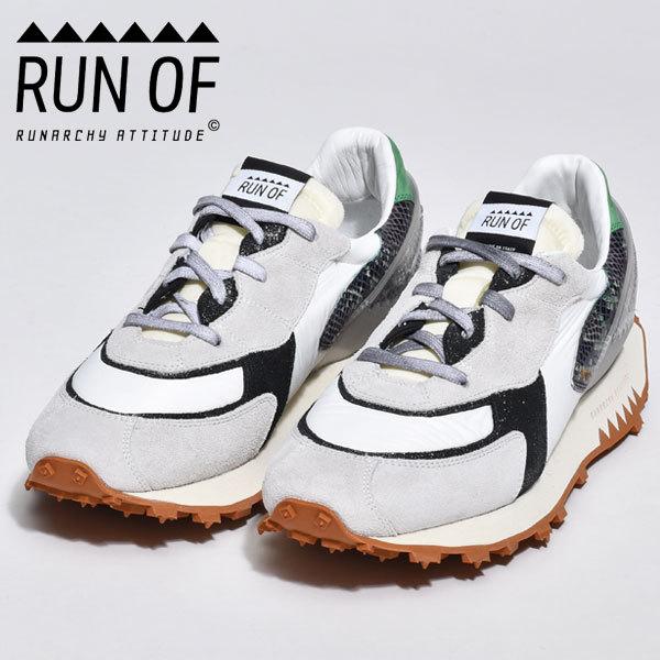 Run Of ランオブ スニーカー メンズ ウォーキングシューズ 靴 ブランド シューズ メンズファッション 本革 革靴 シューズ