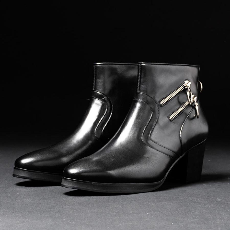 endevice ショートブーツ メンズ バックジップブーツ ブランド