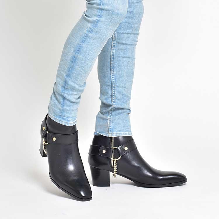 希少品 約27㌢ INDIAN 天然本革 リングブーツ レザーショートブーツ