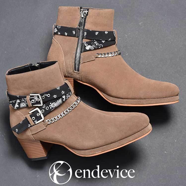 ショートブーツ メンズ サイドジップ 本革 ヒールブーツ 驚きの安さ 革靴