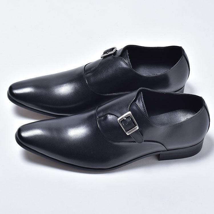 革靴 メンズ ビジネス 本革 ビジネスシューズ スリッポン LUCIUS ルシウス ドレスシューズ フォーマル モンクストラップ ブラック 黒 ブラウン ネイビー 紺 青 皮靴 レザー 冠婚葬祭 スーツ ロングノーズ 紳士靴 男性の 送料無料 LUCIUS（ルシウス） ビジネスシューズ 本革 メンズ ドレスシューズ