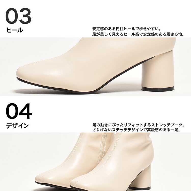 【美品】ダイアナ スクエアトゥ サイドジップショートブーツ レザー 25㎝ cx3202_01.jpg