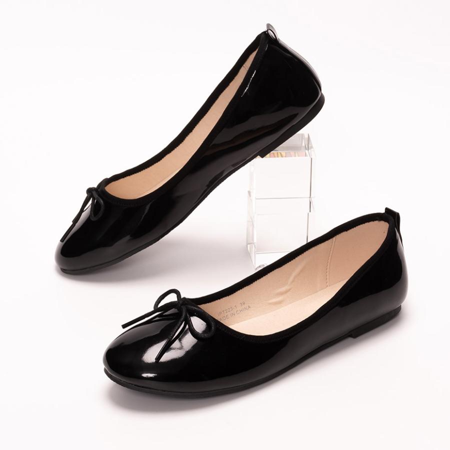 バレエシューズ　フラットシューズ　パンプス　黒　革　卒園式 rp-262_1.jpg