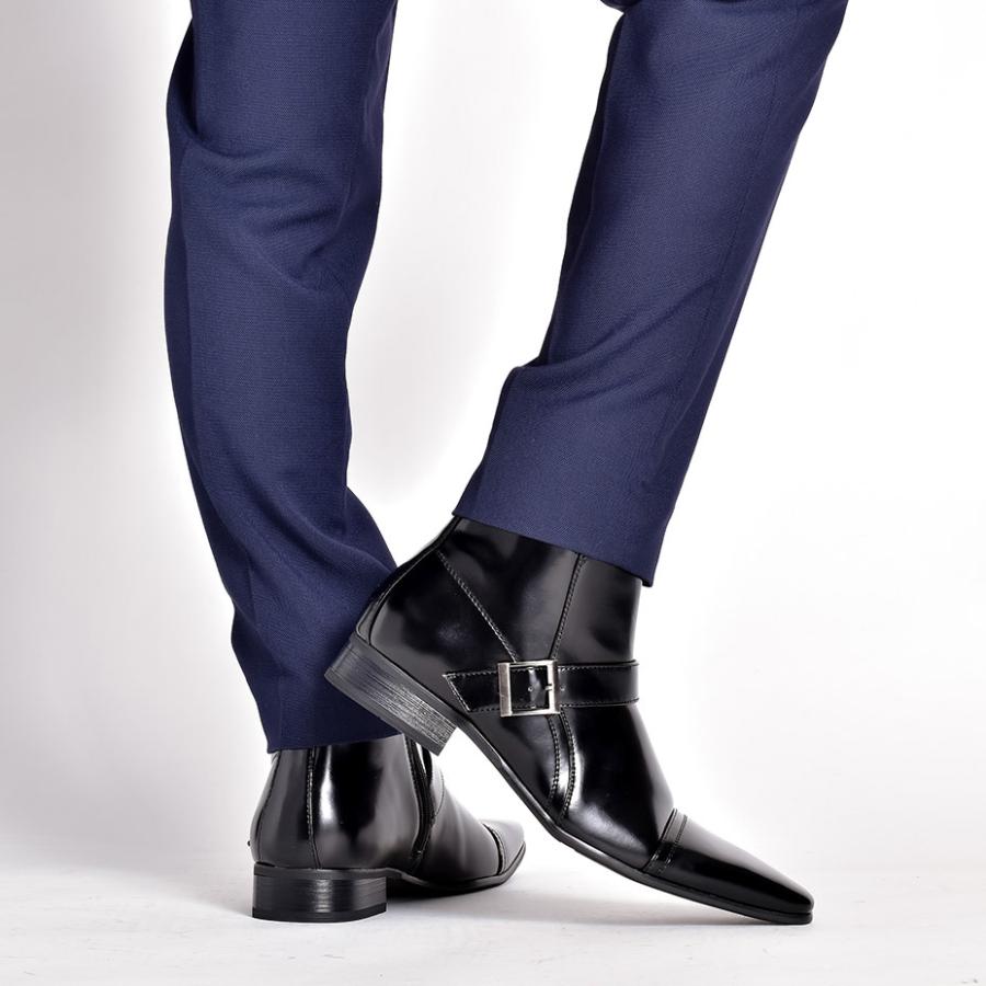 イタリア製 ビザルノ レザーブーツ 25.5 ショートブーツ ビジネスシューズ ☆アサヒAP☆レザーシューズ/25.5cm/ビジネスシューズ/ショート