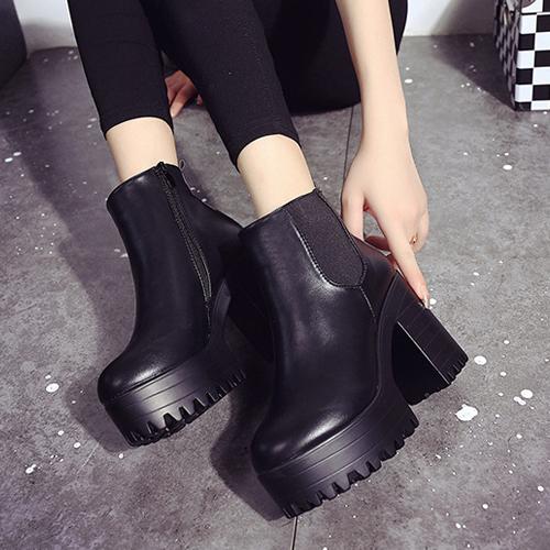 サイドゴアブーツ レディース 靴 厚底 ヒール ショートブーツ おしゃれ Nxl1217 スニーカー ビジネスシューズ 革靴 An 通販 Yahoo ショッピング