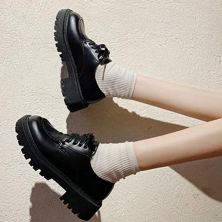 オックスフォードシューズ レディース 靴 厚底 シューズ 短靴 かわいい Nxl1736 スニーカー ビジネスシューズ 革靴 An 通販 Yahoo ショッピング