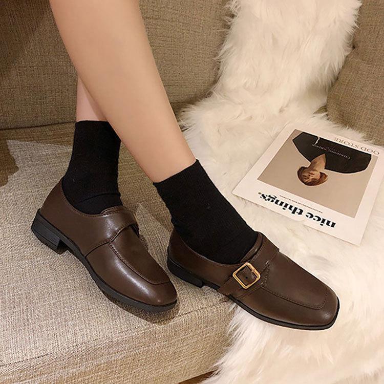 ローファー レディース 靴 スリッポン スクエアトゥ バックル かわいい おしゃれ Nxl1757 Cp ブーツ スニーカー メンズ 革靴 An 通販 Yahoo ショッピング