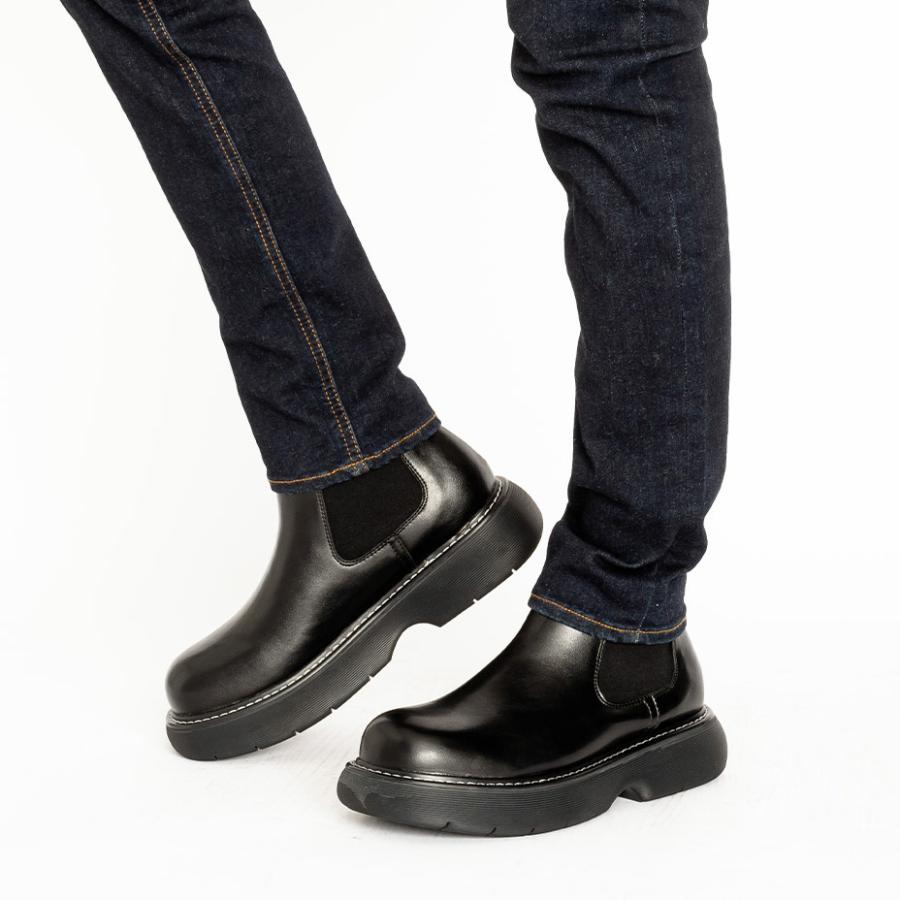 ワークブーツ メンズ ブーツ 厚底ブーツ 安い 靴 ショートブーツ ワークシューズ ハイカット 革靴 おしゃれ | SVEC | 17