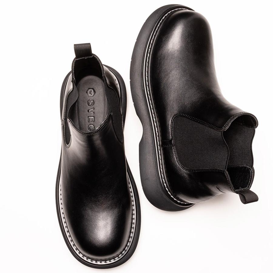 ワークブーツ メンズ ブーツ 厚底ブーツ 安い 靴 ショートブーツ ワークシューズ ハイカット 革靴 おしゃれ | SVEC | 19