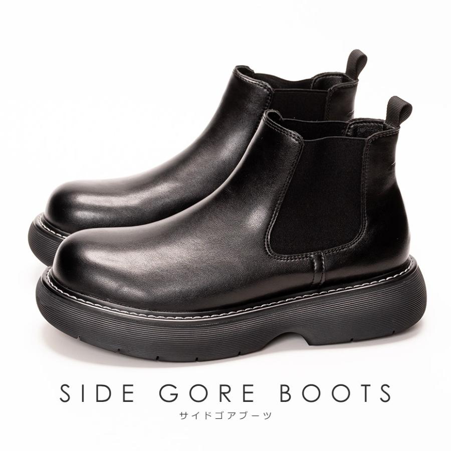 ワークブーツ メンズ ブーツ 厚底ブーツ 安い 靴 ショートブーツ ワークシューズ ハイカット 革靴 おしゃれ | SVEC | 02