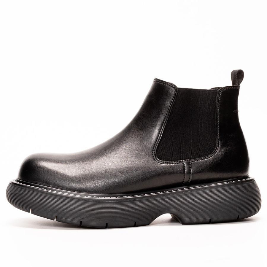 ワークブーツ メンズ ブーツ 厚底ブーツ 安い 靴 ショートブーツ ワークシューズ ハイカット 革靴 おしゃれ | SVEC | 03