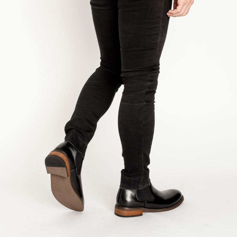 SVEC（シュベック） サイドゴアブーツ メンズ 靴 ショートブーツ 革靴