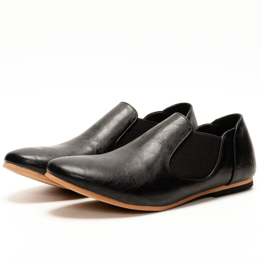 スリッポン メンズ 靴 ビジネスシューズ 革靴 紳士靴 ブランド ドレスシューズ  ローファー カジュアル 革くつ プレーントゥ | SVEC | 06