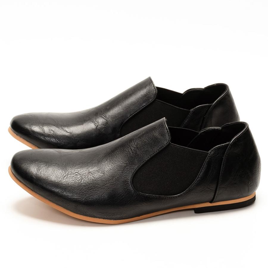 スリッポン メンズ 靴 ビジネスシューズ 革靴 紳士靴 ブランド ドレスシューズ  ローファー カジュアル 革くつ プレーントゥ | SVEC | 07