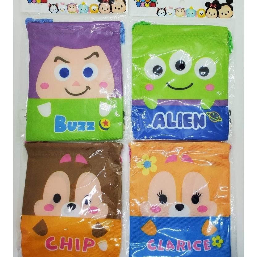 Disney ディズニー ツムツム巾着袋 顔 長方形 ポーチ ミッキー