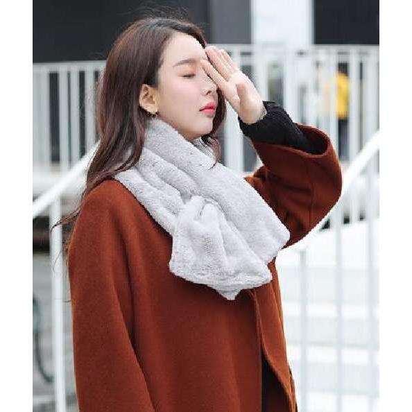 ファーマフラー マフラー 白 レディース かわいい マフラー スヌード Fs 18aw 10 あのーる ぽー ヤフー店 通販 Yahoo ショッピング
