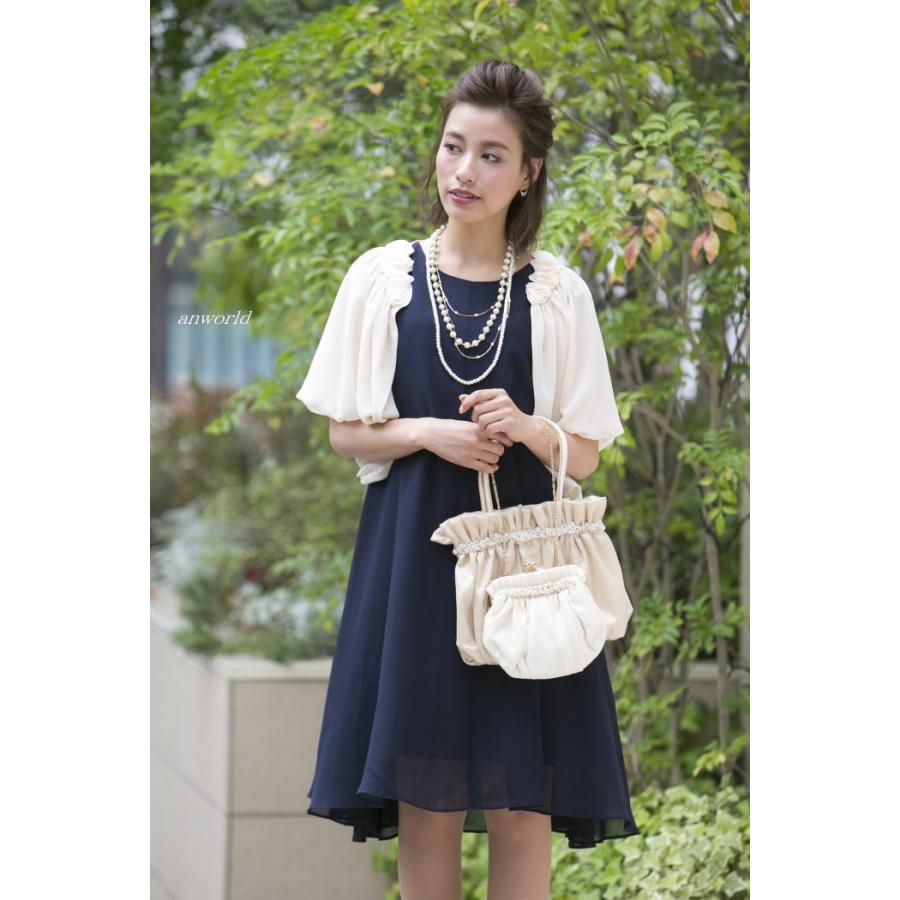 フォーマルドレス 白いドレスとカーディガン ボレロ 結婚式 パーティードレス ジャケット 大きいサイズ 羽織